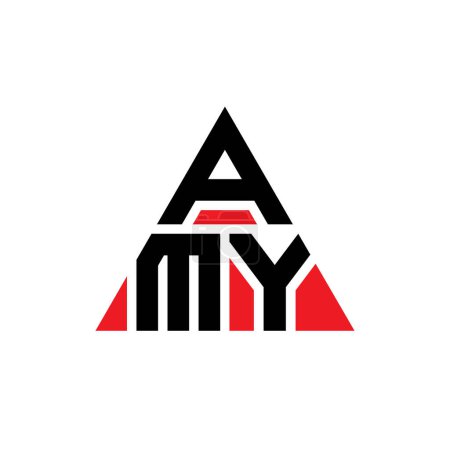 Téléchargez les illustrations : AMY triangle lettre logo design avec forme de triangle. Monogramme design AMY triangle logo. Modèle de logo vectoriel triangle AMY avec couleur rouge. Logo AMY triangulaire Logo simple, élégant et luxueux. - en licence libre de droit