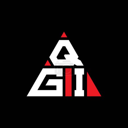 Ilustración de Diseño del logotipo de la letra del triángulo QGI con forma de triángulo. Diseño del logotipo del triángulo QGI monograma. Plantilla de logotipo de vector de triángulo QGI con color rojo. Logotipo triangular QGI Logotipo simple, elegante y lujoso. - Imagen libre de derechos