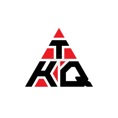 Téléchargez les illustrations : TKQ triangle lettre logo design avec forme de triangle. TKQ logo triangle design monogramme. Modèle de logo vectoriel triangle TKQ avec couleur rouge. Logo triangulaire TKQ Logo simple, élégant et luxueux. - en licence libre de droit