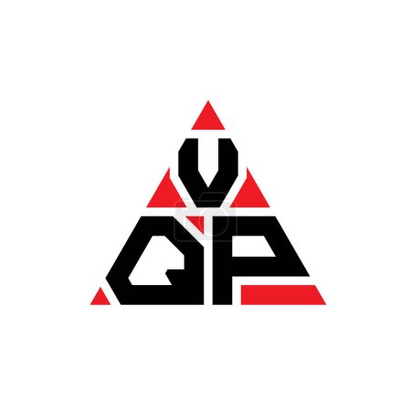 Ilustración de Diseño del logotipo de la letra del triángulo VQP con forma de triángulo. Monograma de diseño del logotipo del triángulo VQP. Plantilla de logotipo de vector de triángulo VQP con color rojo. Logotipo triangular VQP Logotipo simple, elegante y lujoso. - Imagen libre de derechos