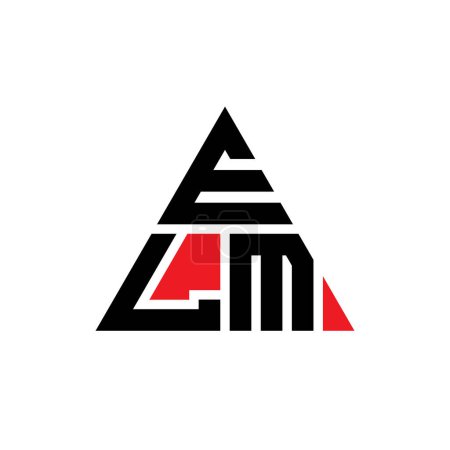 Ilustración de Diseño de logotipo de letra de triángulo ELM con forma de triángulo. Monograma de diseño de logotipo de triángulo ELM. Plantilla de logotipo de vector de triángulo ELM con color rojo. Logotipo triangular ELM Logotipo simple, elegante y lujoso. - Imagen libre de derechos