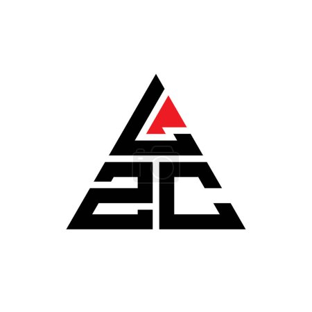 Ilustración de Diseño del logotipo de la letra del triángulo LZC con forma de triángulo. Monograma de diseño del logotipo del triángulo LZC. Plantilla de logotipo de vector de triángulo LZC con color rojo. Logotipo triangular LZC Logotipo simple, elegante y lujoso. - Imagen libre de derechos