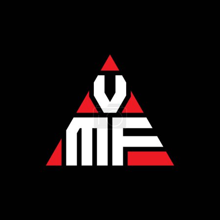 Téléchargez les illustrations : VMF triangle lettre logo design avec forme de triangle. Monogramme de logo triangle VMF. Modèle de logo vectoriel triangle VMF avec couleur rouge. Logo triangulaire VMF Logo simple, élégant et luxueux. - en licence libre de droit