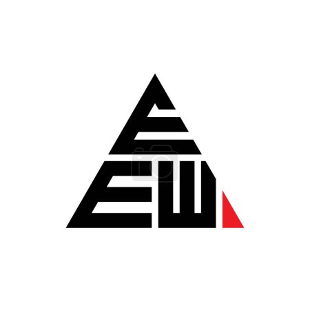 Illustration for EEW triangle letter logo design with triangle shape. EEW triangle logo design monogram. EEW triangle vector logo template with red color. EEW triangular logo Simple, Elegant, and Luxurious Logo. - Royalty Free Image