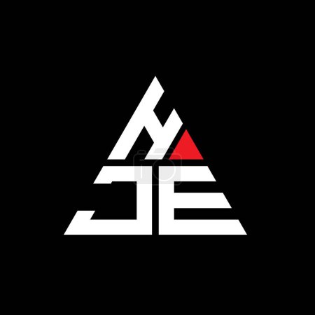 Illustration for HJE triangle letter logo design with triangle shape. HJE triangle logo design monogram. HJE triangle vector logo template with red color. HJE triangular logo Simple, Elegant, and Luxurious Logo. - Royalty Free Image