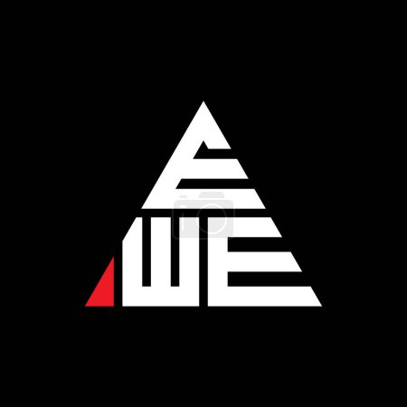 Ilustración de Diseño del logotipo de la letra del triángulo EWE con forma de triángulo. Monograma de diseño del logotipo del triángulo EWE. Plantilla de logotipo de vector triangular EWE con color rojo. Logotipo triangular EWE Logotipo simple, elegante y lujoso. - Imagen libre de derechos