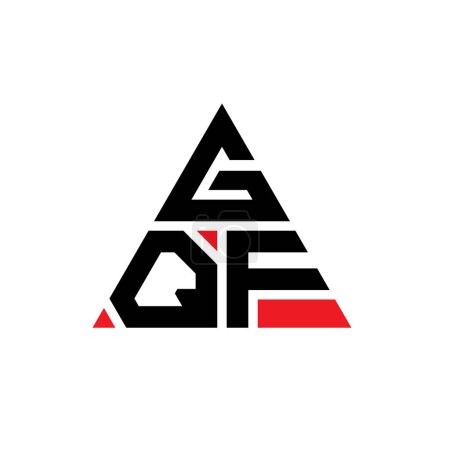 Téléchargez les illustrations : GQF triangle lettre logo design avec forme de triangle. GQF triangle logo design monogramme. Modèle de logo vectoriel triangle GQF avec couleur rouge. Logo triangulaire GQF Logo simple, élégant et luxueux. - en licence libre de droit