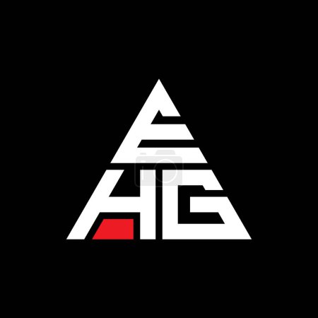 Ilustración de Diseño del logotipo de la letra del triángulo EHG con forma de triángulo. Monograma de diseño del logotipo del triángulo EHG. Plantilla de logotipo de vector de triángulo EHG con color rojo. Logotipo triangular EHG Logotipo simple, elegante y lujoso. - Imagen libre de derechos