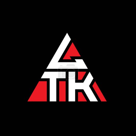 Téléchargez les illustrations : LTK lettre triangle logo design avec forme de triangle. LTK logo triangle design monogramme. Modèle de logo vectoriel triangle LTK avec couleur rouge. Logo triangulaire LTK Logo simple, élégant et luxueux. - en licence libre de droit