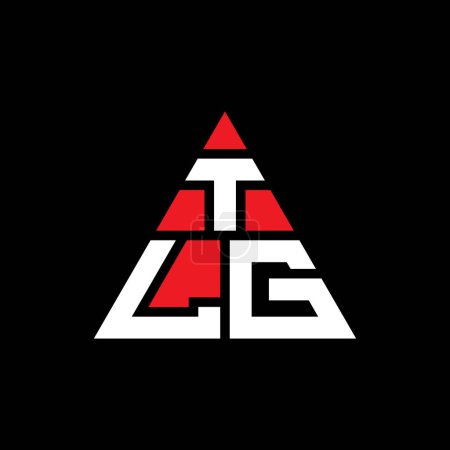 Illustration for TLG triangle letter logo design with triangle shape. TLG triangle logo design monogram. TLG triangle vector logo template with red color. TLG triangular logo Simple, Elegant, and Luxurious Logo. - Royalty Free Image