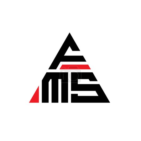 Téléchargez les illustrations : FMS triangle lettre logo design avec forme de triangle. Monogramme de logo triangle FMS. Modèle de logo vectoriel triangle FMS avec couleur rouge. Logo triangulaire FMS Logo simple, élégant et luxueux. - en licence libre de droit