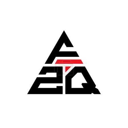 Téléchargez les illustrations : FZQ triangle lettre logo design avec forme de triangle. Monogramme de logo triangle FZQ. Modèle de logo vectoriel triangle FZQ avec couleur rouge. Logo triangulaire FZQ Logo simple, élégant et luxueux. - en licence libre de droit