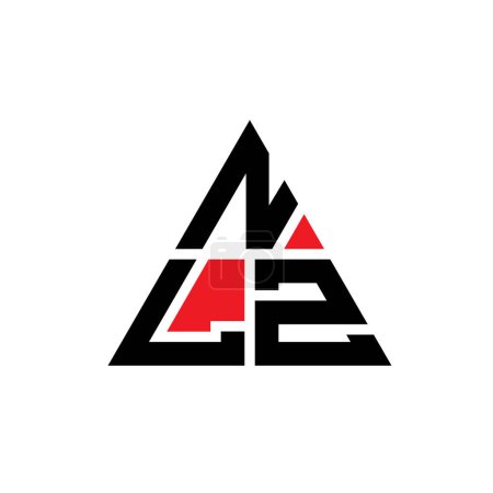 Illustration for NLZ triangle letter logo design with triangle shape. NLZ triangle logo design monogram. NLZ triangle vector logo template with red color. NLZ triangular logo Simple, Elegant, and Luxurious Logo. - Royalty Free Image