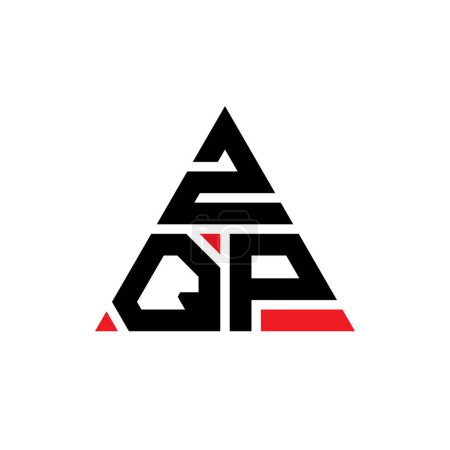 Ilustración de Diseño de logotipo de letra de triángulo ZQP con forma de triángulo. Monograma de diseño del logotipo del triángulo ZQP. Plantilla de logotipo de vector de triángulo ZQP con color rojo. Logotipo triangular ZQP Logotipo simple, elegante y lujoso. - Imagen libre de derechos