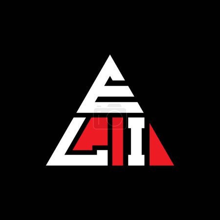 Ilustración de Diseño del logotipo de la letra del triángulo ELI con forma de triángulo. Monograma de diseño de logotipo de triángulo ELI. Plantilla de logotipo de vector de triángulo ELI con color rojo. Logotipo triangular ELI Logotipo simple, elegante y lujoso. - Imagen libre de derechos