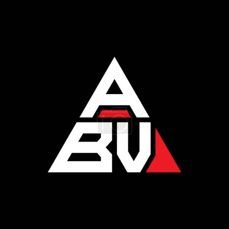 Ilustración de Diseño del logotipo de letra de triángulo ABV con forma de triángulo. Diseño del logotipo del triángulo ABV monograma. Plantilla de logotipo de vector triangular ABV con color rojo. Logotipo triangular ABV Logotipo simple, elegante y lujoso. - Imagen libre de derechos