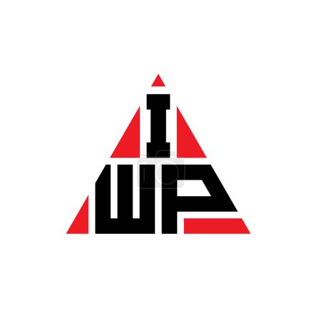 Illustration for IWP triangle letter logo design with triangle shape. IWP triangle logo design monogram. IWP triangle vector logo template with red color. IWP triangular logo Simple, Elegant, and Luxurious Logo. - Royalty Free Image