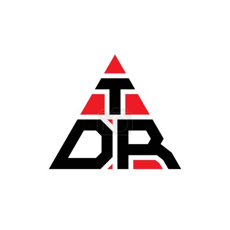 Ilustración de Diseño del logotipo de la letra del triángulo TDR con forma de triángulo. Monograma de diseño del logotipo del triángulo TDR. Plantilla de logotipo de vector de triángulo TDR con color rojo. Logotipo triangular TDR Logotipo simple, elegante y lujoso. - Imagen libre de derechos