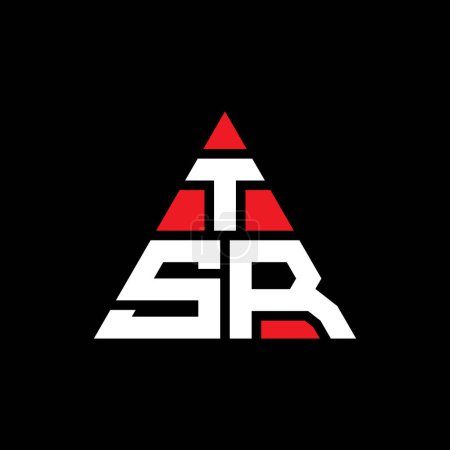 Téléchargez les illustrations : TSR triangle lettre logo design avec forme de triangle. TSR logo triangle design monogramme. Modèle de logo vectoriel triangle TSR avec couleur rouge. Logo triangulaire TSR Logo simple, élégant et luxueux. - en licence libre de droit