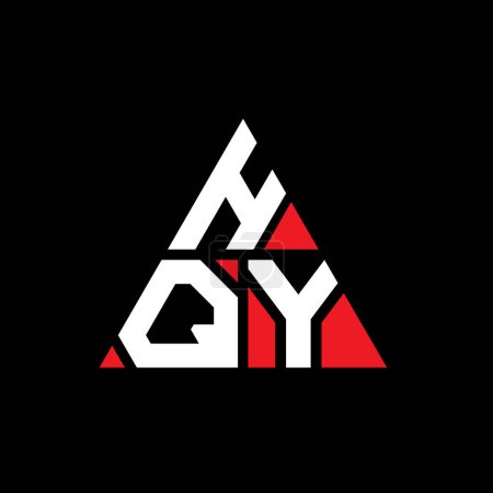 Illustration for HQY triangle letter logo design with triangle shape. HQY triangle logo design monogram. HQY triangle vector logo template with red color. HQY triangular logo Simple, Elegant, and Luxurious Logo. - Royalty Free Image