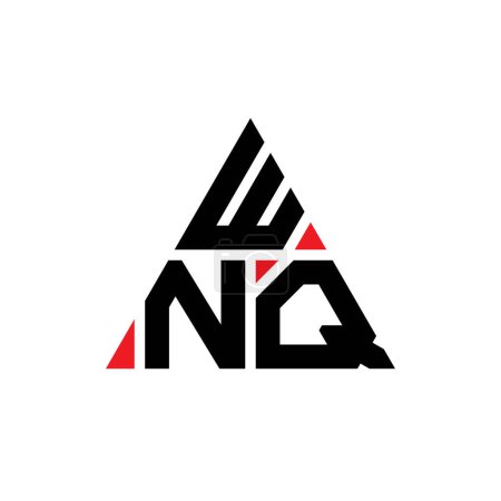 Illustration for WNQ triangle letter logo design with triangle shape. WNQ triangle logo design monogram. WNQ triangle vector logo template with red color. WNQ triangular logo Simple, Elegant, and Luxurious Logo. - Royalty Free Image