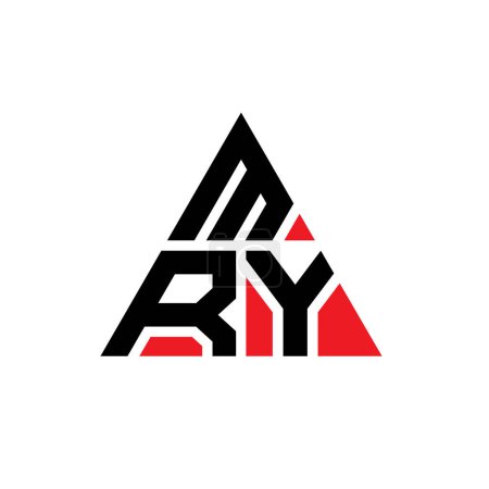 Illustration for MRY triangle letter logo design with triangle shape. MRY triangle logo design monogram. MRY triangle vector logo template with red color. MRY triangular logo Simple, Elegant, and Luxurious Logo. - Royalty Free Image