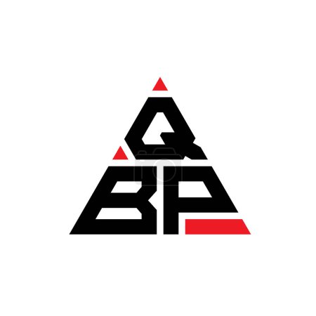 Téléchargez les illustrations : QBP triangle lettre logo design avec forme de triangle. QBP triangle logo design monogramme. Modèle de logo vectoriel triangle QBP avec couleur rouge. Logo triangulaire QBP Logo simple, élégant et luxueux. - en licence libre de droit