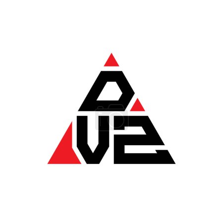Ilustración de Diseño del logotipo de letra de triángulo DVZ con forma de triángulo. Diseño del logotipo del triángulo DVZ monograma. DVZ triángulo vector logotipo plantilla con color rojo. Logo triangular DVZ Logotipo simple, elegante y lujoso. - Imagen libre de derechos