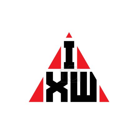 Ilustración de Diseño del logotipo de la letra triangular IXW con forma de triángulo. Diseño del logotipo del triángulo IXW monograma. Plantilla de logotipo de vector de triángulo IXW con color rojo. Logotipo triangular IXW Logotipo simple, elegante y lujoso. - Imagen libre de derechos
