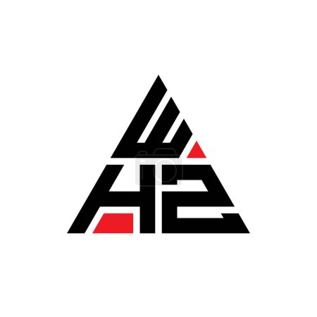 Téléchargez les illustrations : WHZ triangle lettre logo design avec forme de triangle. WHZ logo triangle design monogramme. Modèle de logo vectoriel triangle WHZ avec couleur rouge. Logo triangulaire WHZ Logo simple, élégant et luxueux. Pays-Bas - en licence libre de droit
