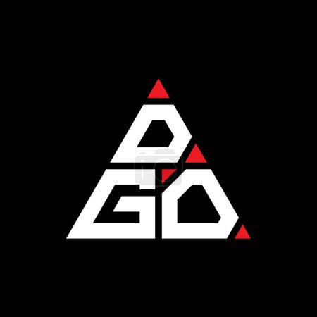 Illustration for DGO triangle letter logo design with triangle shape. DGO triangle logo design monogram. DGO triangle vector logo template with red color. DGO triangular logo Simple, Elegant, and Luxurious Logo. - Royalty Free Image