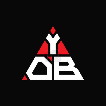 Téléchargez les illustrations : YOB triangle lettre logo design avec forme de triangle. Monogramme de logo triangle YOB. Modèle de logo vectoriel triangle YOB avec couleur rouge. Logo triangulaire YOB Logo simple, élégant et luxueux. - en licence libre de droit