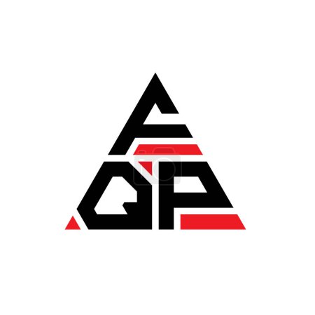 Ilustración de Diseño de logotipo de letra de triángulo FQP con forma de triángulo. Monograma de diseño del logotipo del triángulo FQP. Plantilla de logotipo de vector de triángulo FQP con color rojo. Logotipo triangular FQP Logotipo simple, elegante y lujoso. - Imagen libre de derechos