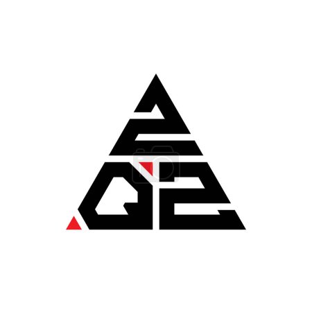 Ilustración de Diseño del logotipo de la letra del triángulo ZQZ con forma de triángulo. Monograma de diseño del logotipo del triángulo ZQZ. Plantilla de logotipo de vector de triángulo ZQZ con color rojo. Logotipo triangular ZQZ Logotipo simple, elegante y lujoso. - Imagen libre de derechos