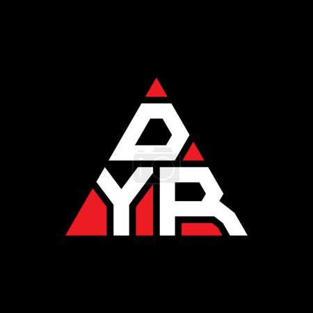 Illustration for DYR triangle letter logo design with triangle shape. DYR triangle logo design monogram. DYR triangle vector logo template with red color. DYR triangular logo Simple, Elegant, and Luxurious Logo. - Royalty Free Image