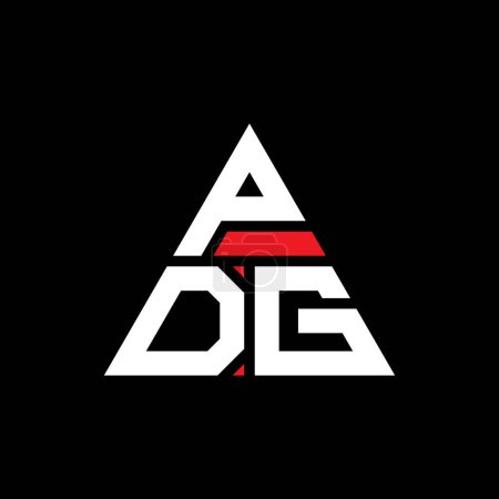 Ilustración de Diseño del logotipo de letra de triángulo PDG con forma de triángulo. Diseño del logotipo del triángulo PDG monograma. Plantilla de logotipo de vector de triángulo PDG con color rojo. Logo triangular PDG Logotipo simple, elegante y lujoso. - Imagen libre de derechos