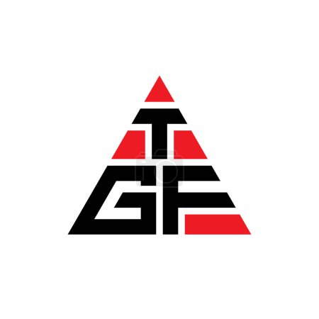 Ilustración de Diseño del logotipo de la letra del triángulo TGF con forma de triángulo. Monograma de diseño del logotipo del triángulo TGF. Plantilla de logotipo de vector de triángulo TGF con color rojo. Logotipo triangular TGF Logotipo simple, elegante y lujoso. - Imagen libre de derechos