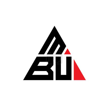 Téléchargez les illustrations : MBU triangle lettre logo design avec forme de triangle. MBU logo triangle design monogramme. Modèle de logo vectoriel triangle MBU avec couleur rouge. Logo triangulaire MBU Logo simple, élégant et luxueux. - en licence libre de droit
