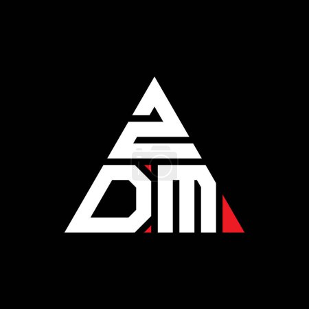 Ilustración de Diseño de logotipo de letra triangular ZDM con forma de triángulo. Monograma de diseño del logotipo del triángulo ZDM. Plantilla de logotipo de vector de triángulo ZDM con color rojo. Logotipo triangular ZDM Logotipo simple, elegante y lujoso. - Imagen libre de derechos