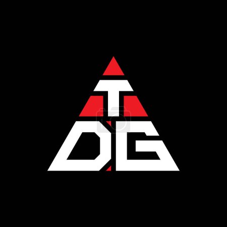Ilustración de Diseño del logotipo de la letra del triángulo TDG con forma de triángulo. Diseño del logotipo del triángulo TDG monograma. TDG triángulo vector logotipo plantilla con color rojo. Logotipo triangular TDG Logotipo simple, elegante y lujoso. - Imagen libre de derechos
