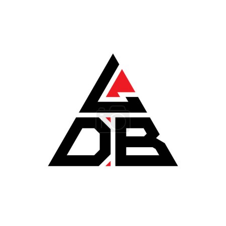 Téléchargez les illustrations : LDB lettre triangle logo design avec forme de triangle. Logo triangle LDB design monogramme. Modèle de logo vectoriel triangle LDB avec couleur rouge. Logo triangulaire LDB Logo simple, élégant et luxueux. - en licence libre de droit