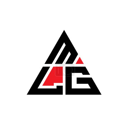Ilustración de Diseño del logotipo de letra de triángulo MLG con forma de triángulo. Diseño del logotipo del triángulo MLG monograma. Plantilla de logotipo de vector de triángulo MLG con color rojo. Logo triangular MLG Logotipo simple, elegante y lujoso. - Imagen libre de derechos
