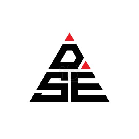 Téléchargez les illustrations : DSE triangle lettre logo design avec forme de triangle. Monogramme design logo triangle DSE. Modèle de logo vectoriel triangle DSE avec couleur rouge. Logo triangulaire DSE Logo simple, élégant et luxueux. - en licence libre de droit