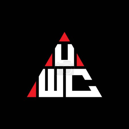 Téléchargez les illustrations : UWC triangle lettre logo design avec forme de triangle. UWC triangle logo design monogramme. Modèle de logo vectoriel triangle UWC avec couleur rouge. Logo triangulaire UWC Logo simple, élégant et luxueux. - en licence libre de droit