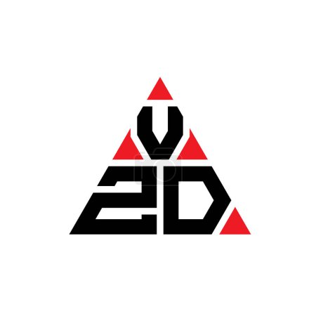 Ilustración de Diseño del logotipo de la letra del triángulo VZD con forma de triángulo. Monograma de diseño del logotipo del triángulo VZD. VZD triángulo vector logotipo plantilla con color rojo. Logotipo triangular VZD Logotipo simple, elegante y lujoso. - Imagen libre de derechos