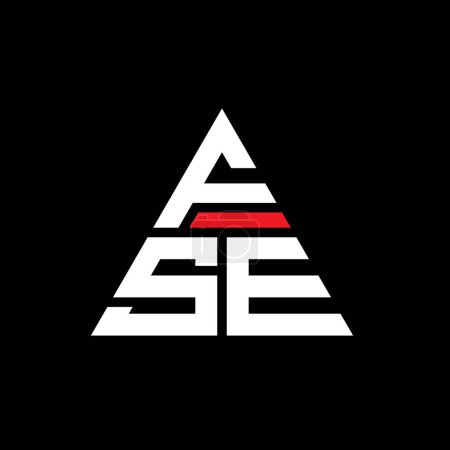 Ilustración de Diseño del logotipo de la letra del triángulo FSE con forma de triángulo. Monograma de diseño del logotipo del triángulo FSE. Plantilla de logotipo de triángulo FSE con color rojo. Logotipo triangular FSE Logotipo simple, elegante y lujoso. - Imagen libre de derechos