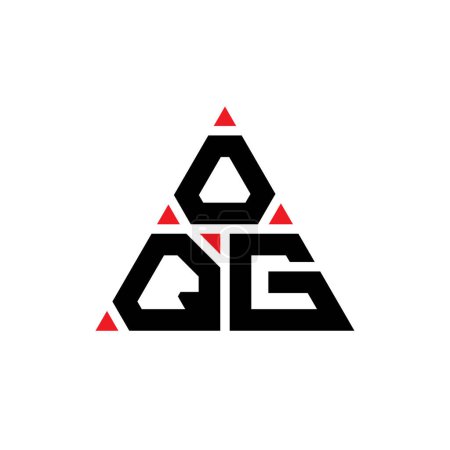 Téléchargez les illustrations : OQG triangle lettre logo design avec forme de triangle. OQG triangle logo design monogramme. Modèle de logo vectoriel triangle OQG avec couleur rouge. Logo triangulaire OQG Logo simple, élégant et luxueux. - en licence libre de droit