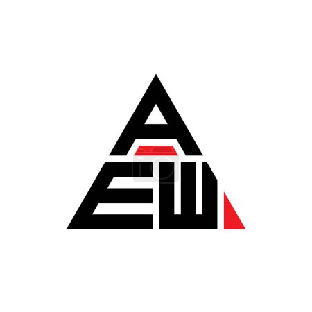 Illustration for AEW triangle letter logo design with triangle shape. AEW triangle logo design monogram. AEW triangle vector logo template with red color. AEW triangular logo Simple, Elegant, and Luxurious Logo. - Royalty Free Image