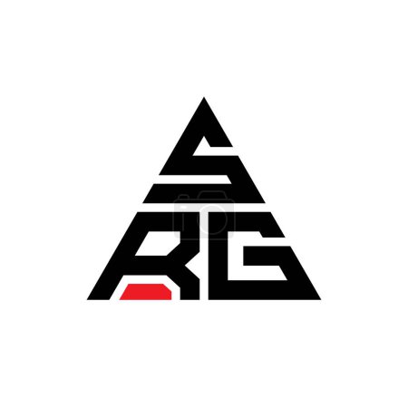 Téléchargez les illustrations : SRG lettre triangle logo design avec forme de triangle. Monogramme design logo triangle SRG. Modèle de logo vectoriel triangle SRG avec couleur rouge. Logo triangulaire SRG Logo simple, élégant et luxueux. - en licence libre de droit