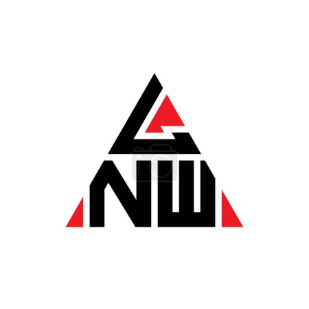Téléchargez les illustrations : LNW triangle lettre logo design avec forme de triangle. Monogramme de logo triangle LNW. Modèle de logo vectoriel triangle LNW avec couleur rouge. Logo triangulaire LNW Logo simple, élégant et luxueux. - en licence libre de droit
